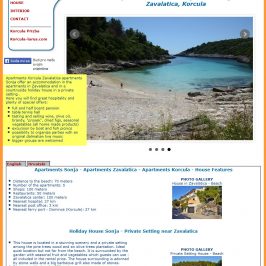 Izrada web stranica za apartmane Sonja u Zavalatici